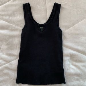 Black cutout tank top